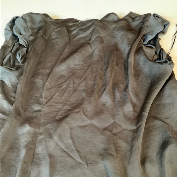 Violet & Claire Flowy Pleated Gray Dress Top 1X - Picture 3 of 13